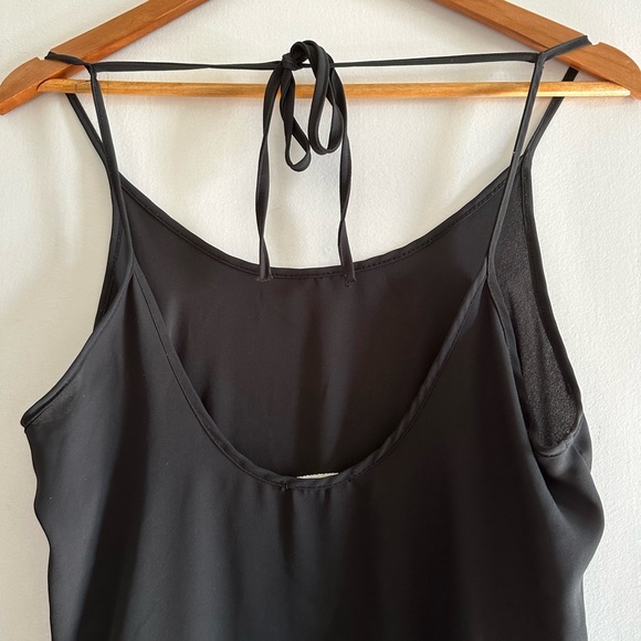 Brandy Melville John Galt Black Sheer Tie Back Slip Mini Dress size Small EUC - Picture 8 of 10